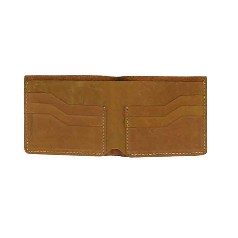 NUBUCK HUB Leather's Light Brown Slim Bi-fold Smart-Leather Men’s Wallet with 06 Credit Card Slots and Gift Box
