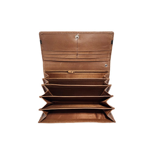 Premium Ladies Leather Wallets - Color Tan