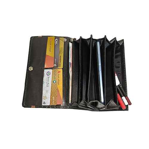 Premium Ladies Leather Wallets -  Color Black