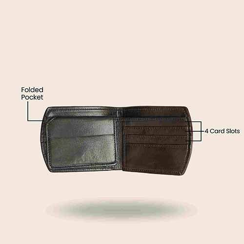 NUBUCK HUB Leather Men’s Smart Wallet: Sleek Bi-fold with Card Slots, Money Organizer, Credit Card Holder & Minimalist Coin Pocket - Available in 2 Shades, Gift Box Included