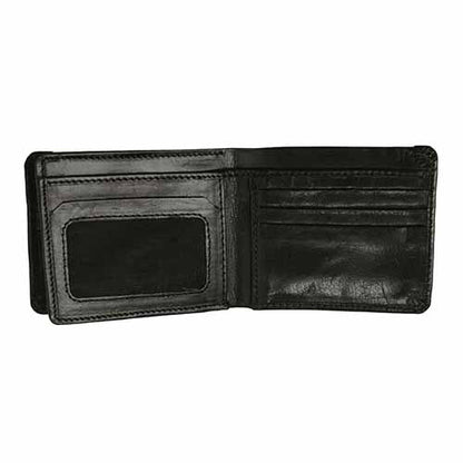 NUBUCK HUB Leather's Glossy Cow Leather Men’s Slim Bi-fold | Brown & Black