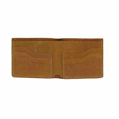 NUBUCK HUB Leather's Light Brown Slim Bi-fold Smart-Leather Men’s Wallet