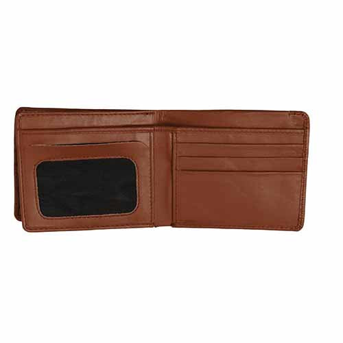 NUBUCK HUB Leather's Glossy Cow Leather Men’s Slim Bi-fold | Brown & Black