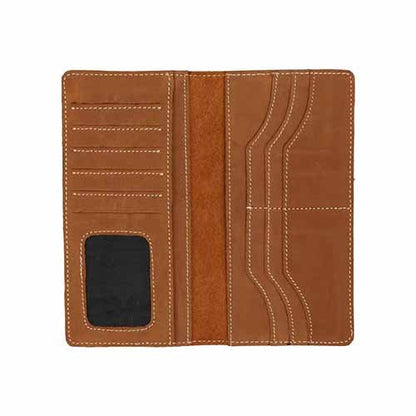 NUBUCK HUB Leather's Light Brown Men's Slim Bi-fold Wallet